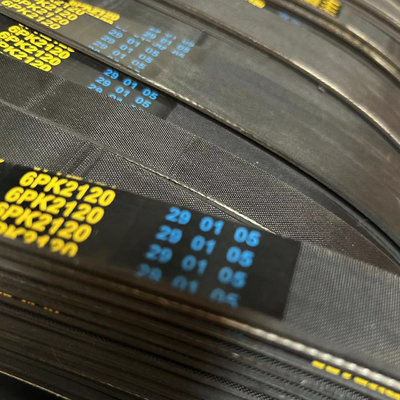 Αυτοκίνητο 6PK Προσαρμόσιμη EPDM Μηχανή Ραβδισμένη ζώνη OEM Υποστήριξη Ρουτίνη ζώνη ανεμιστήρα Αυτοκινητοβιομηχανική χρήση Οδηγός αυτοκινήτου PK Μείγματα ζώνης V